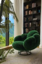 Fauteuil coquelicot vert