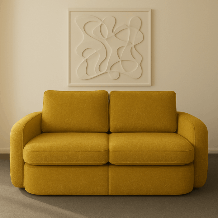 Sofa Cocoon jaune pailletée