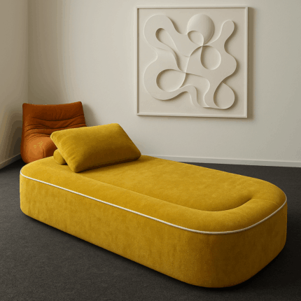 Sofa Cocoon jaune pailletée