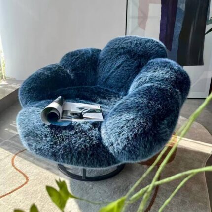 Fauteuil coquelicot bleu